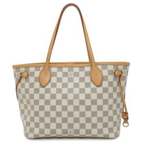 Louis Vuitton Damier Azur White Neverfull Tote Bag - Picture 1 of 8